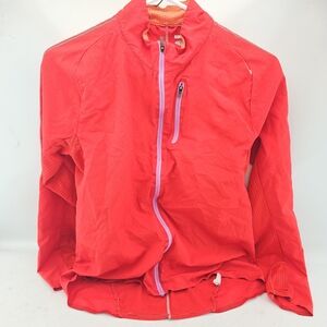 Saucony Bright Coral Utility Jacket with Lavender Trim